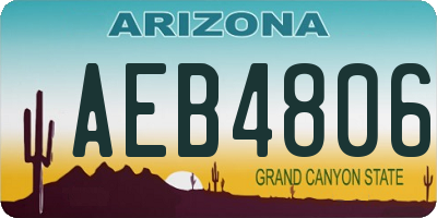 AZ license plate AEB4806