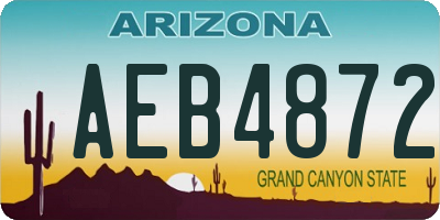 AZ license plate AEB4872