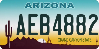 AZ license plate AEB4882