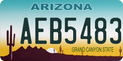 AZ license plate AEB5483