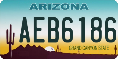 AZ license plate AEB6186