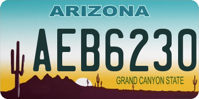 AZ license plate AEB6230