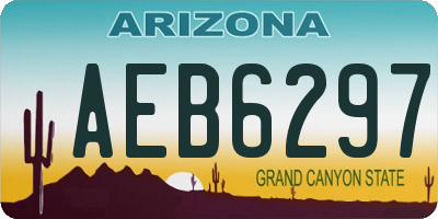 AZ license plate AEB6297