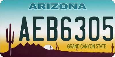 AZ license plate AEB6305