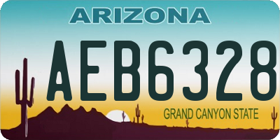 AZ license plate AEB6328