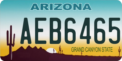 AZ license plate AEB6465