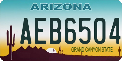 AZ license plate AEB6504