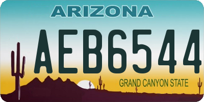 AZ license plate AEB6544