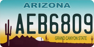 AZ license plate AEB6809