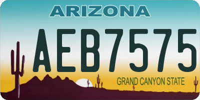AZ license plate AEB7575