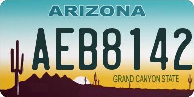 AZ license plate AEB8142
