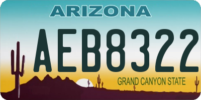 AZ license plate AEB8322