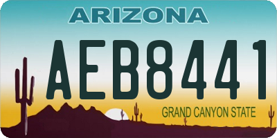 AZ license plate AEB8441