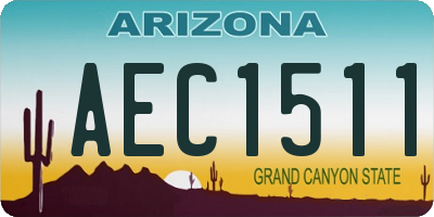 AZ license plate AEC1511