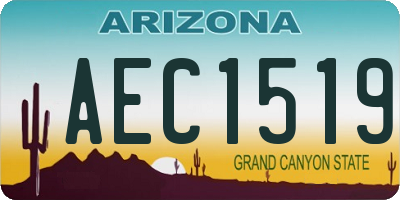 AZ license plate AEC1519