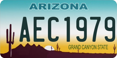 AZ license plate AEC1979