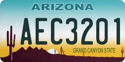 AZ license plate AEC3201