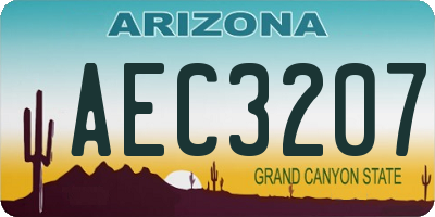 AZ license plate AEC3207