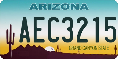 AZ license plate AEC3215