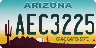 AZ license plate AEC3225