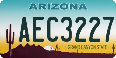 AZ license plate AEC3227