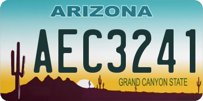 AZ license plate AEC3241