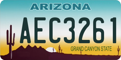 AZ license plate AEC3261