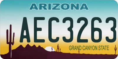 AZ license plate AEC3263
