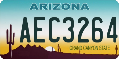 AZ license plate AEC3264