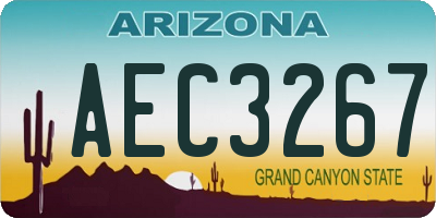AZ license plate AEC3267