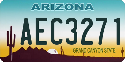 AZ license plate AEC3271