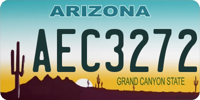 AZ license plate AEC3272