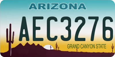 AZ license plate AEC3276
