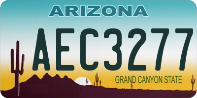 AZ license plate AEC3277