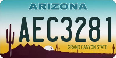 AZ license plate AEC3281