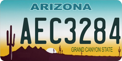 AZ license plate AEC3284