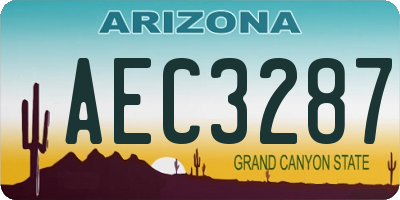 AZ license plate AEC3287