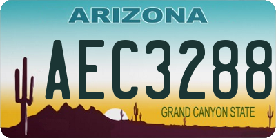 AZ license plate AEC3288
