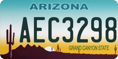 AZ license plate AEC3298