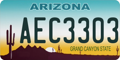 AZ license plate AEC3303