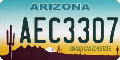 AZ license plate AEC3307