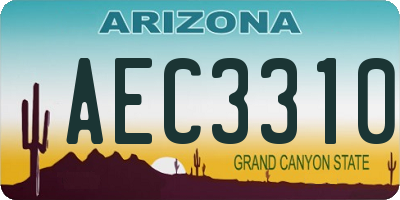 AZ license plate AEC3310