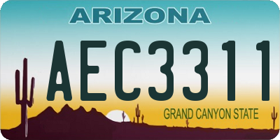 AZ license plate AEC3311