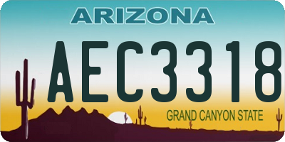 AZ license plate AEC3318