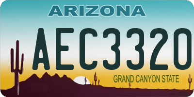 AZ license plate AEC3320