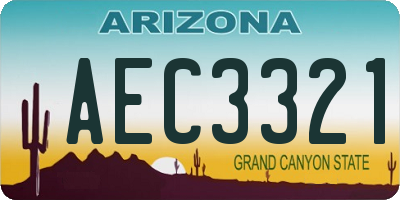 AZ license plate AEC3321