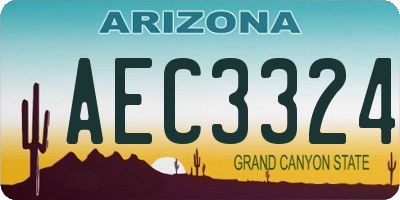AZ license plate AEC3324