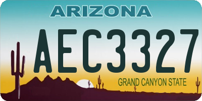AZ license plate AEC3327