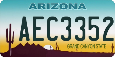 AZ license plate AEC3352