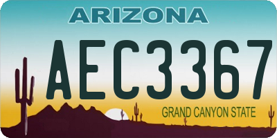 AZ license plate AEC3367